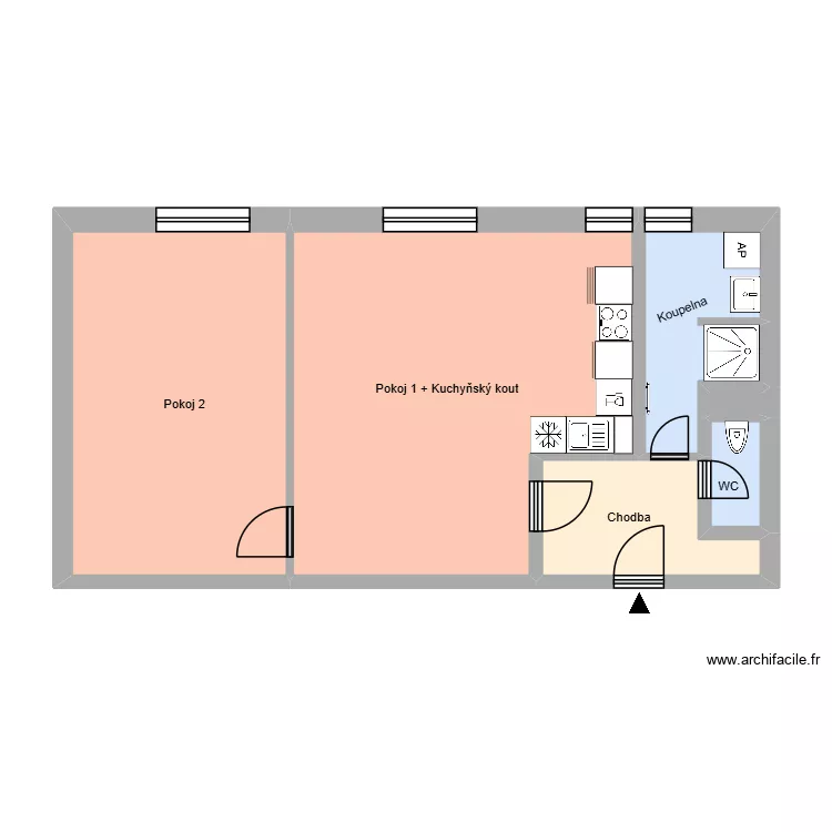 n&aacute;m. republiky 573, byt 13. Plan de 10  et 180 m²