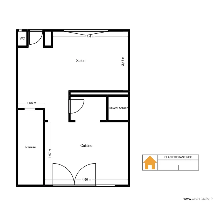FARCI RDC EX. Plan de 6  et 56 m²