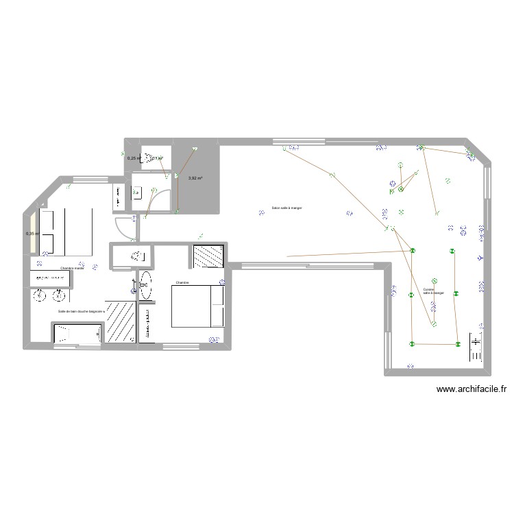 Les citronniers 1er &eacute;tage bis. Plan de 0 pièce et 0 m2