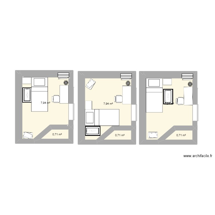 Idée aménagement chambre . Plan de 0 pièce et 0 m2