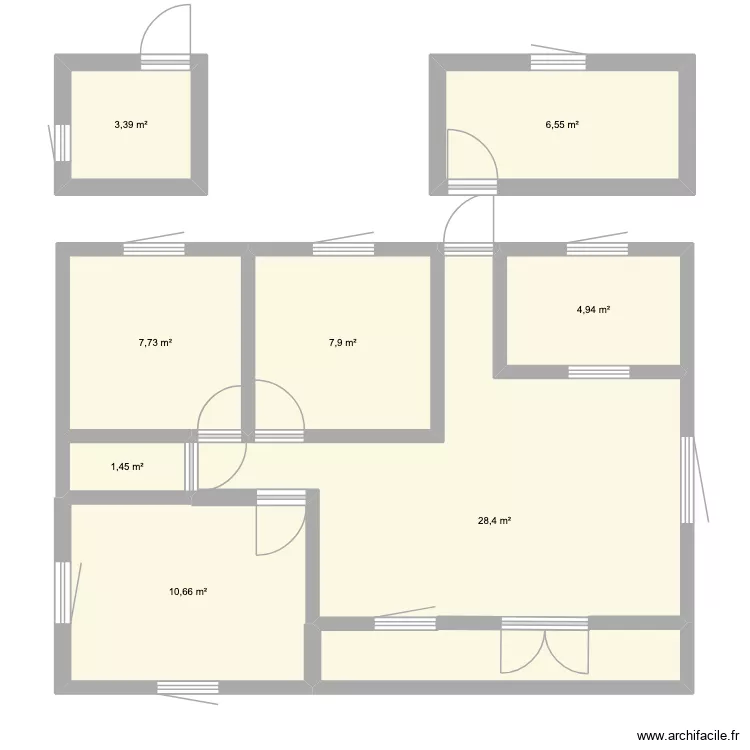 maison du village LIKOGO. Plan de 8  et 71 m²