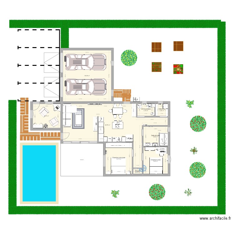 idée 1. Plan de 0 pièce et 0 m2
