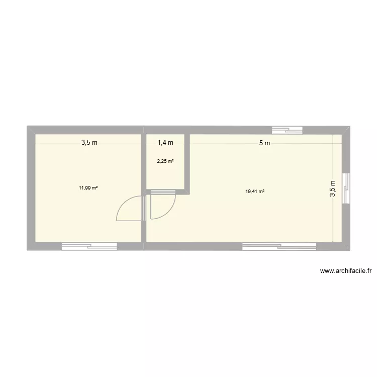Maison Kyy. Plan de 3 et 34 m² Maison Kyy. Plan de 3 et 34 m²