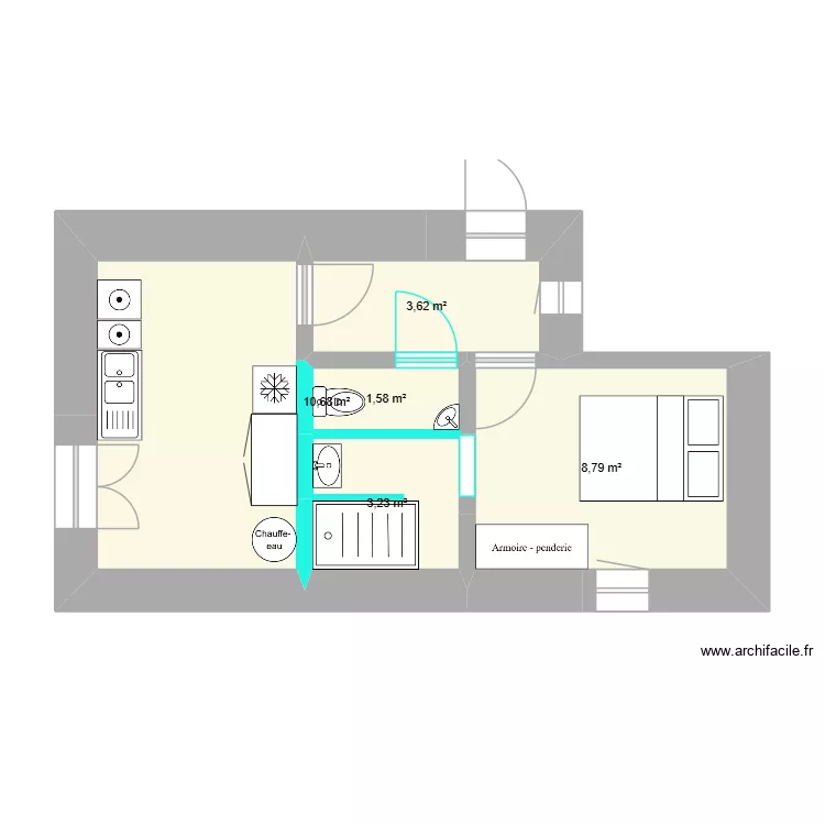 260707 Projet chambre 04 V2. Plan de 5 et 28 m² 260707 Projet chambre 04 V2. Plan de 5 et 28 m²