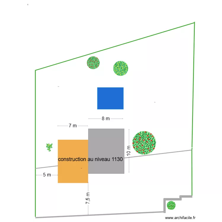 implantation AP 3 2 maisons. Plan de 