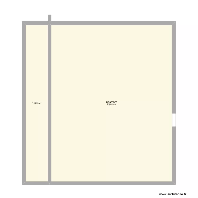 Chambre. Plan de 2 Pièces et 102 m² Chambre. Plan de 2 Pièces et 102 m²
