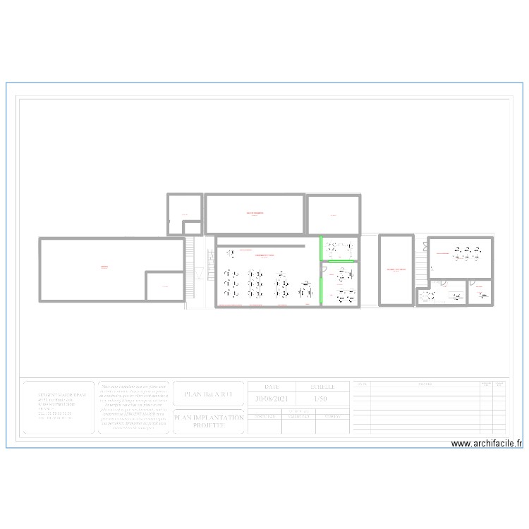 Bat A - R1. Plan de 10 pièces et 783 m2