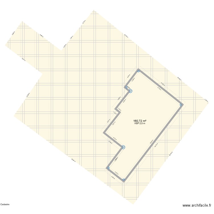 terrain cadastre 10 11 2025 12h25. Plan de 1 pièce et 161 m2