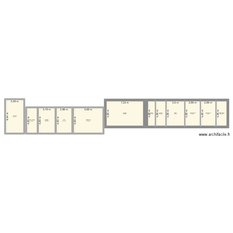 Maison Julie tout. Plan de 12 pièces et 195 m2