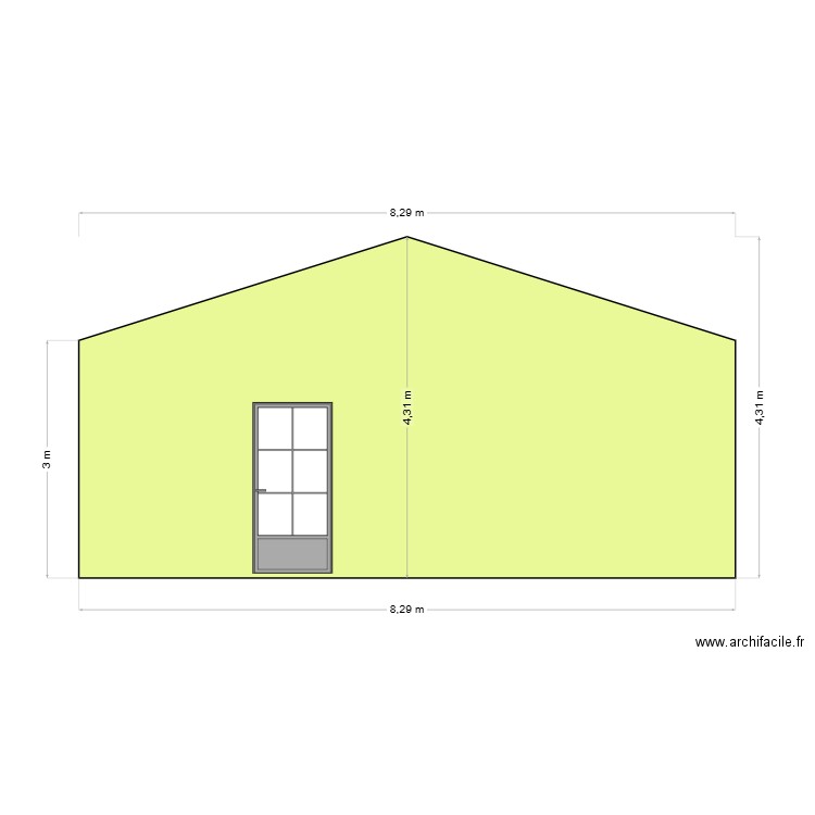 FACADE SE. Plan de 0 pièce et 0 m2