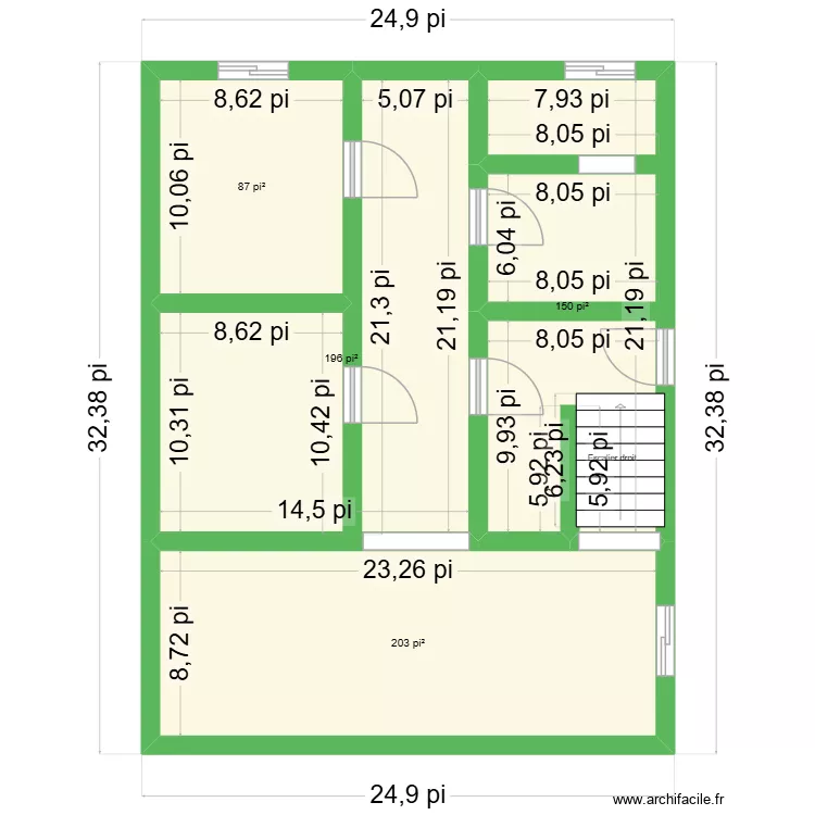 5783A-SS. Plan de 4 et 59 m² 5783A-SS. Plan de 4 et 59 m²