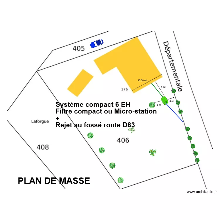 Saint Sernin. Plan de 