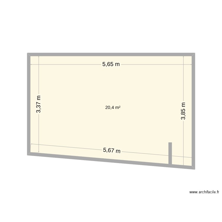 Cuisine. Plan de 1 pièce et 20 m2