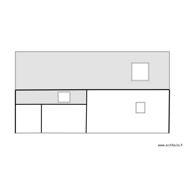 DP4 bubry façade ouest. Plan de 6 pièces et 52 m2