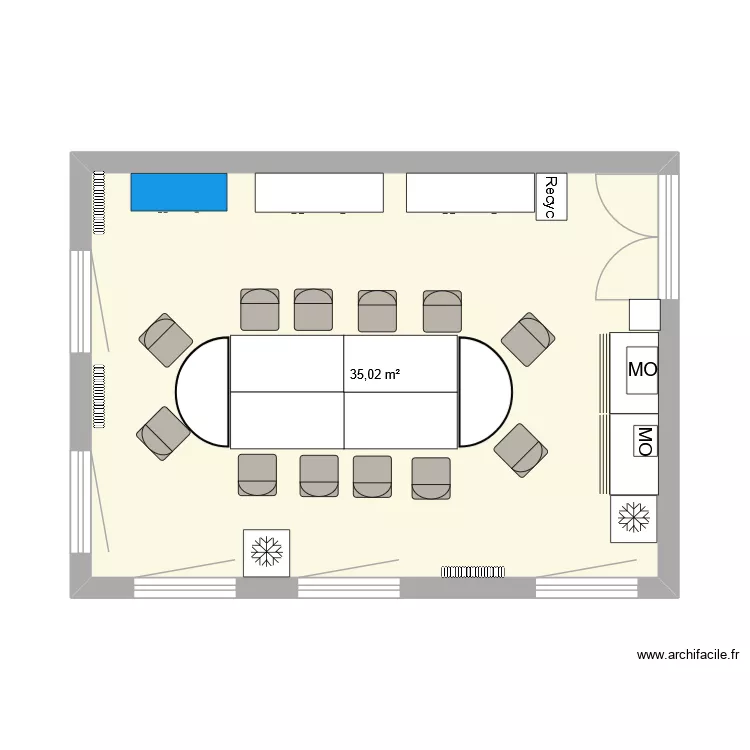 308. Plan de 1 Pièce et 35 m² 308. Plan de 1 Pièce et 35 m²