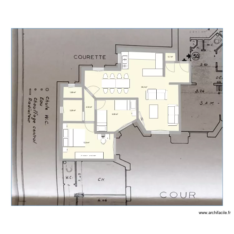 appart test. Plan de 