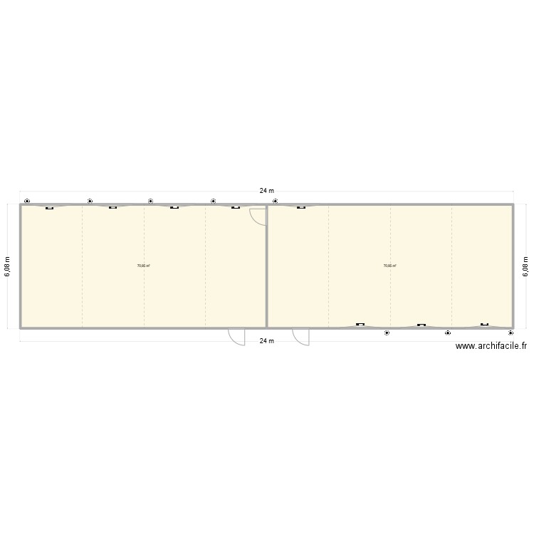 Esperluette. Plan de 2 pièces et 142 m2