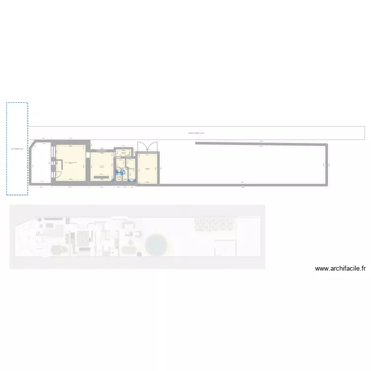 Maison actuel. Plan de 