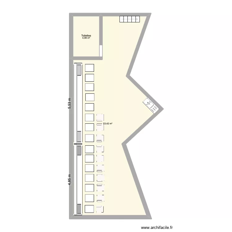 Plan Restau. Plan de 2 et 58 m² Plan Restau. Plan de 2 et 58 m²