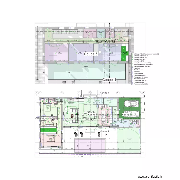 maison client ab facade. Plan de 