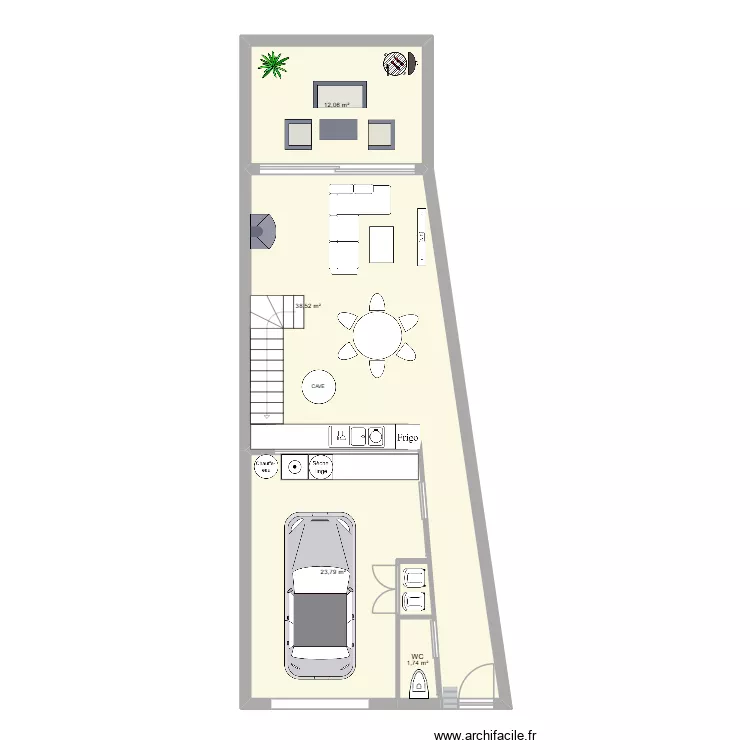 Saint Rogatien. Plan de 4  et 76 m²
