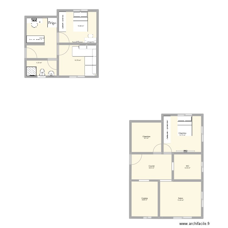 Mon plan 2. Plan de 10 pièces et 96 m2