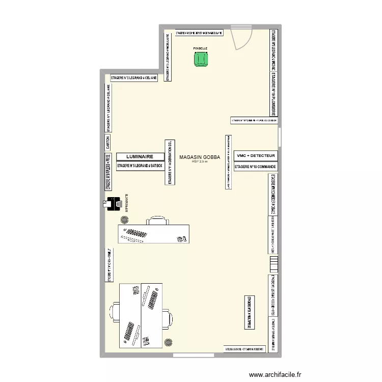 MAGASIN GOBBA. Plan de 0 pièce et 0 m2