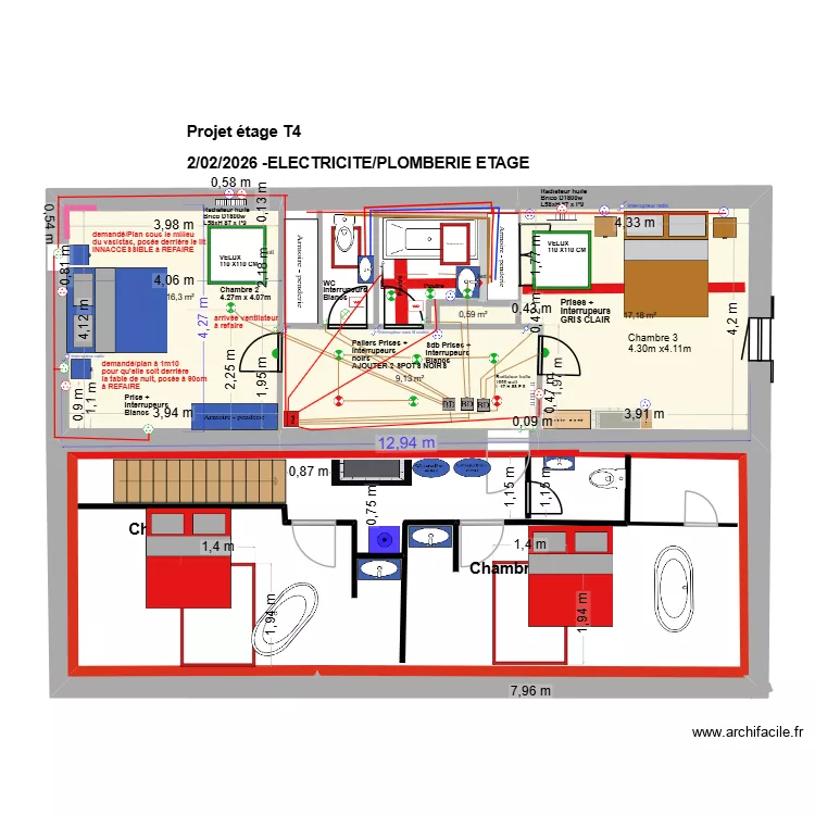 PLAN ARNAUD electrique 10 02 2026. Plan de 4 et 43 m² PLAN ARNAUD electrique 10 02 2026. Plan de 4 et 43 m²