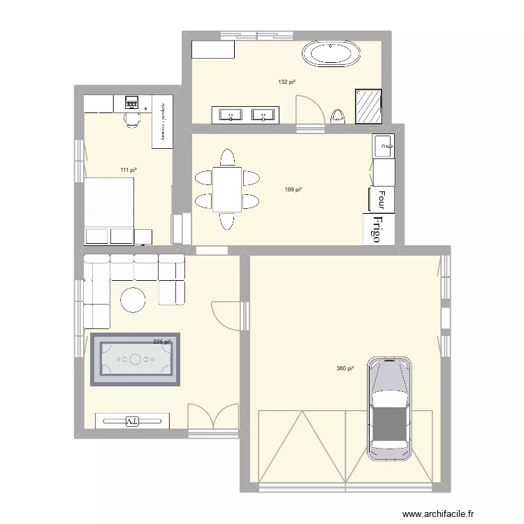 Tache. Plan de 5 et 94 m² Tache. Plan de 5 et 94 m²