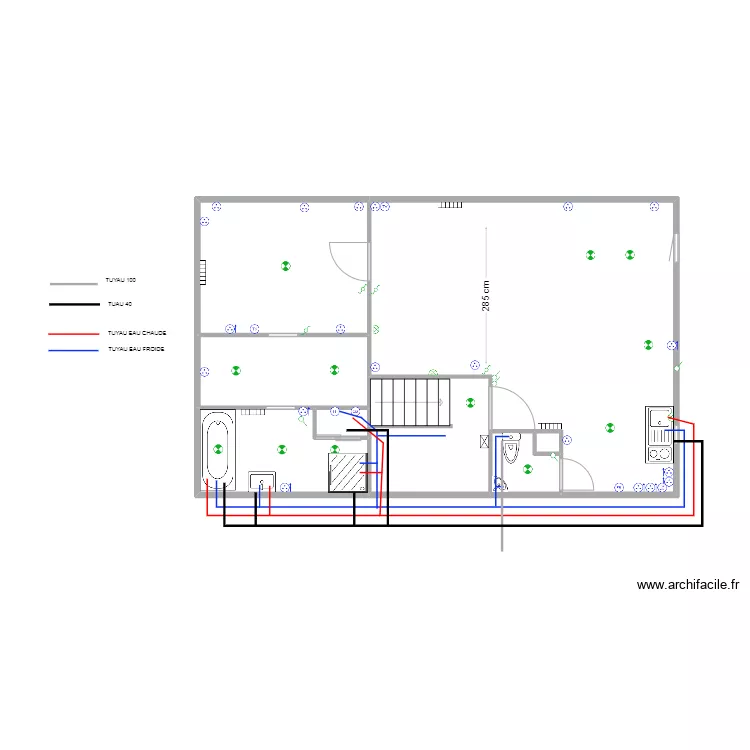 appart EVA PLOMBERIE. Plan de appart EVA PLOMBERIE. Plan de