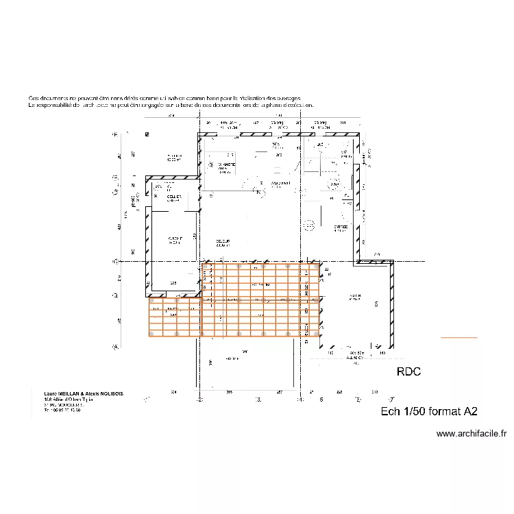 Plan terrasse. Plan de 