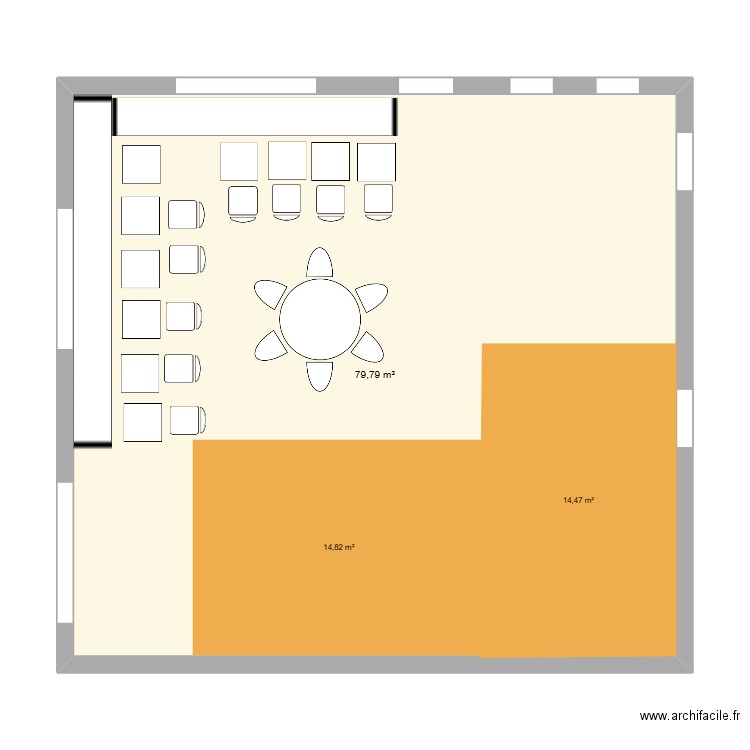 ZaZ. Plan de 1 pièce et 80 m2