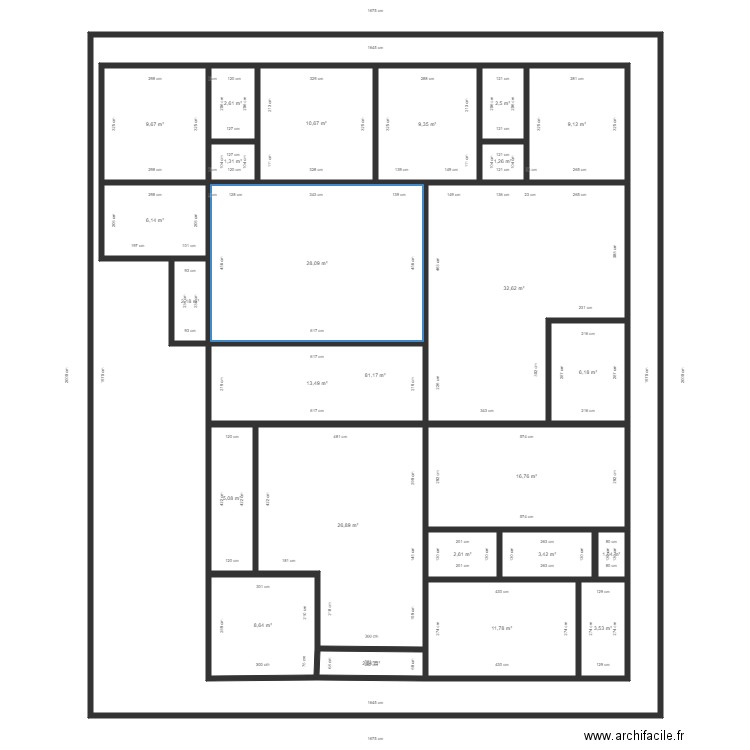 plan r+1 02 apparts 2. Plan de 25 pièces et 541 m2