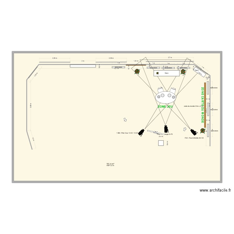 Plateau SORA - Devine le Pays. Plan de 1 pièce et 161 m2