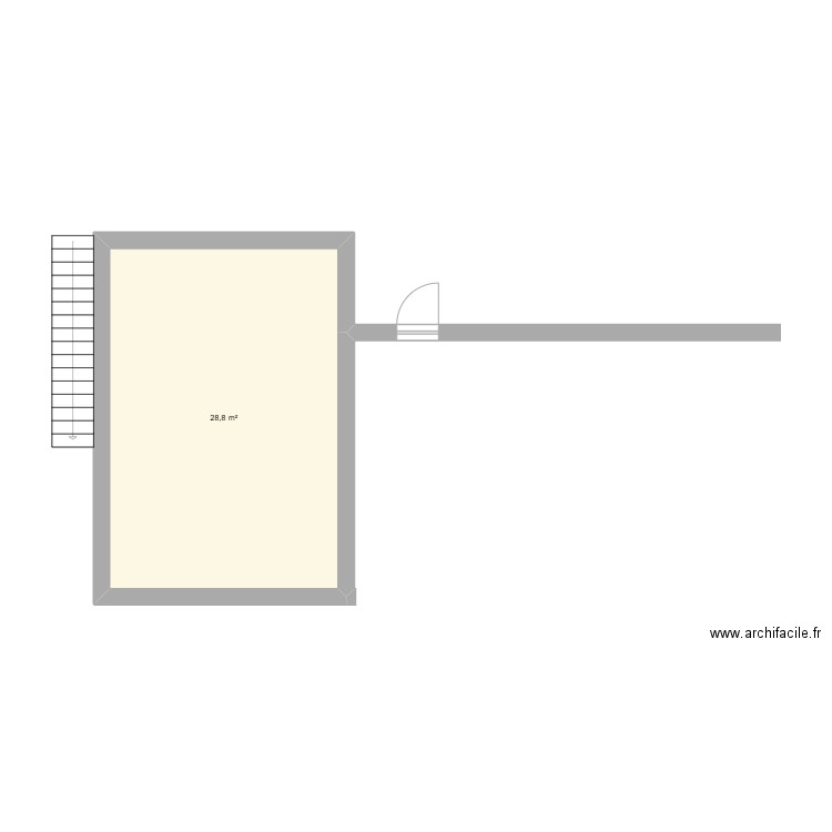 cabine peinture. Plan de 1 pièce et 29 m2