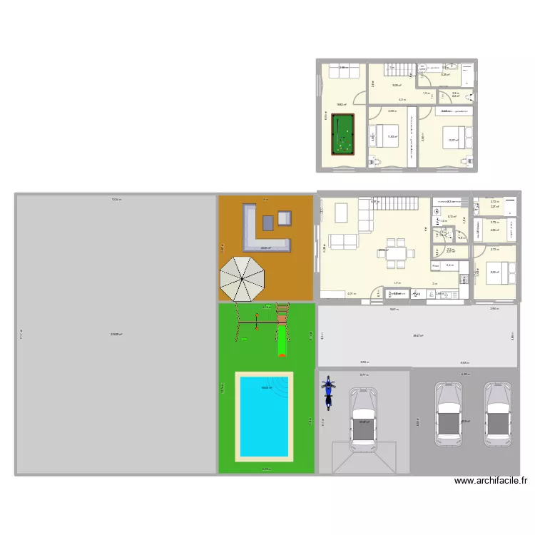 PLAN Gabin Syl Sandy V5. Plan de 20 Pièces et 591 m²