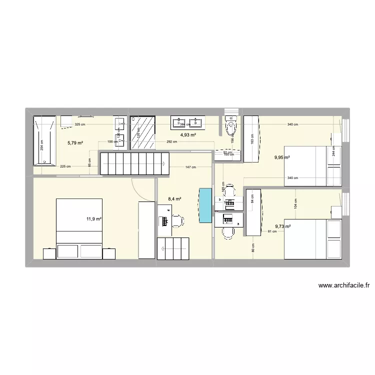 &Eacute;tage maison Regis. Plan de 