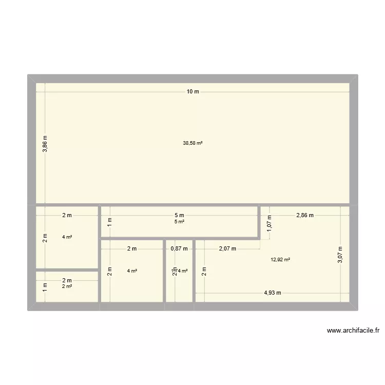 Projet découverte. Plan de 7 Pièces et 68 m² Projet découverte. Plan de 7 Pièces et 68 m²