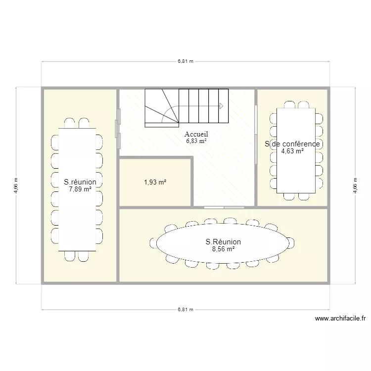 1er &eacute;tage. Plan de 5  et 30 m²