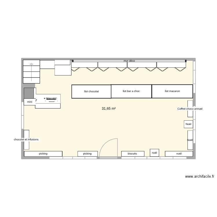 PLAN mag. Plan de 1 pièce et 32 m2