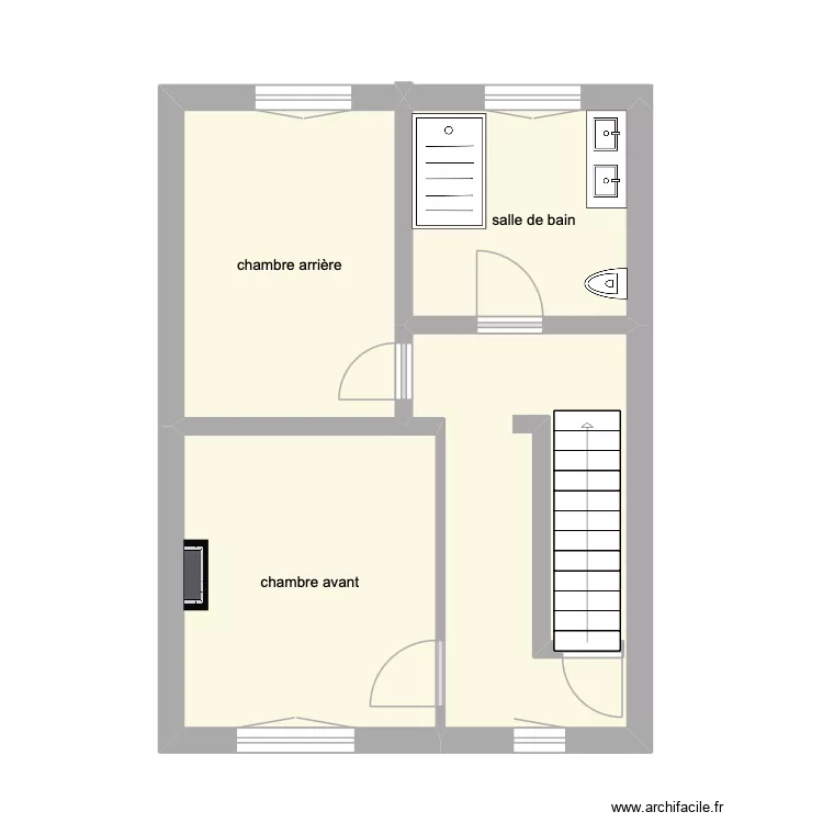 1er &eacute;tage Mousin. Plan de 4  et 38 m²