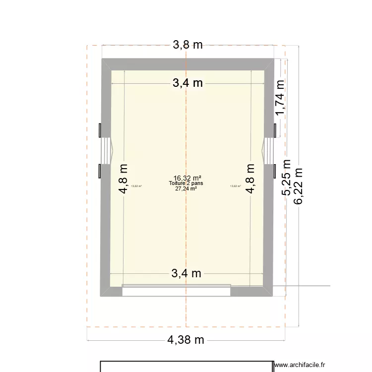 garage 1. Plan de 1 et 16 m² garage 1. Plan de 1 et 16 m²