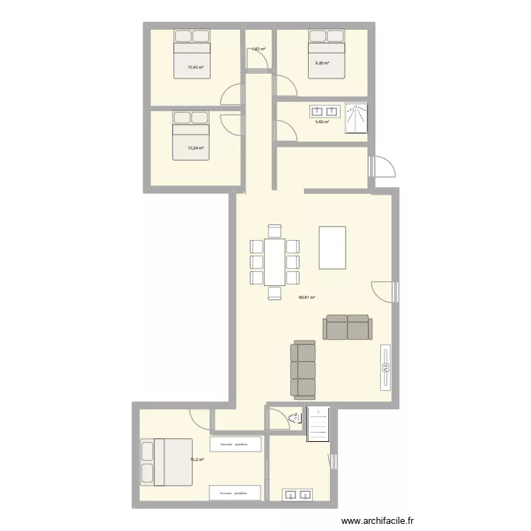 Projet GM 2. Plan de 7 et 122 m² Projet GM 2. Plan de 7 et 122 m²