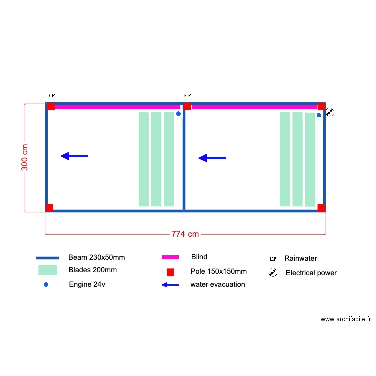 SIMON VAN VEEN. Plan de 2 pièces et 22 m2