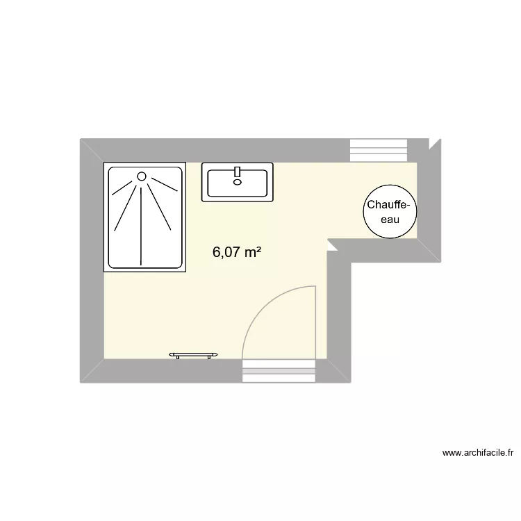 acces dental V1. Plan de 1  et 6 m²