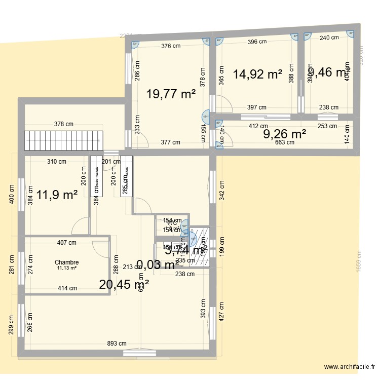 extension projet 8B2. Plan de 21 pièces et 272 m2