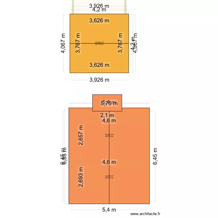 Dépendance5. Plan de 9 et 81 m² Dépendance5. Plan de 9 et 81 m²