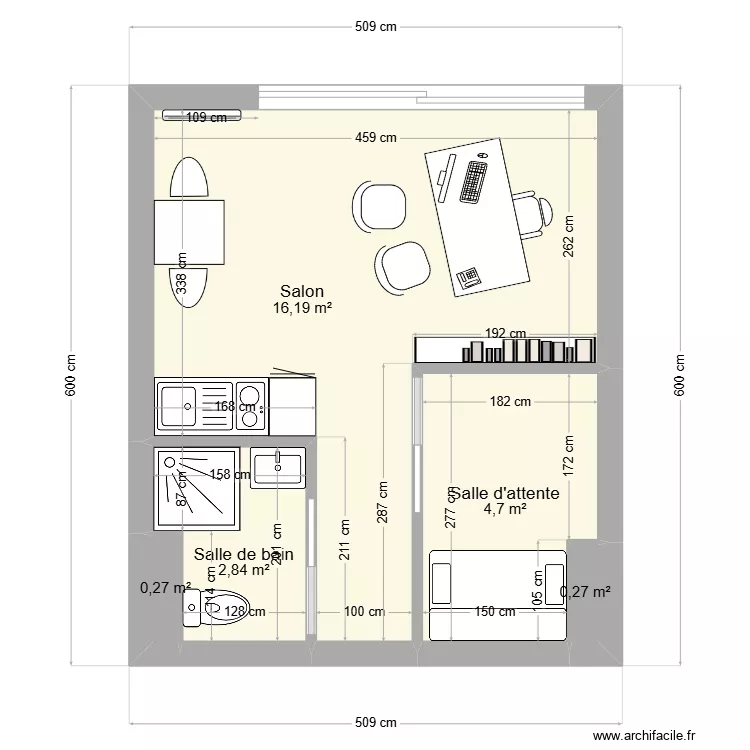 Taillandier - Cabinet. Plan de 