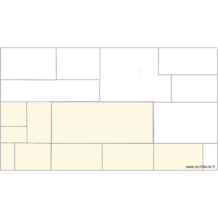 Cuisine centrale. Plan de 7 pièces et -201 m2