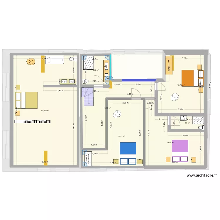 Maison Ecuelles Etage Version 12052025. Plan de 
